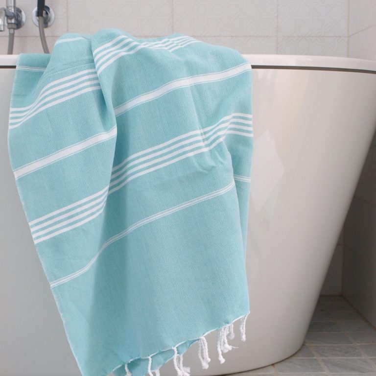 Hamamdoek strandlaken extra large donker zeegroen Ottomania Bellebien