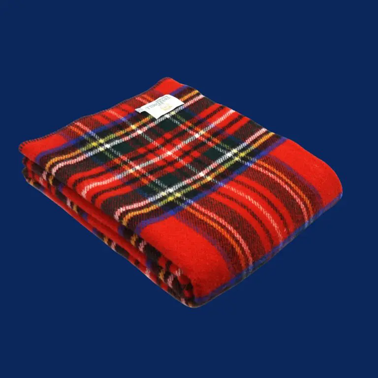 Plaid Schotse ruit Blanket Stitch Royal Stewart Bellebien