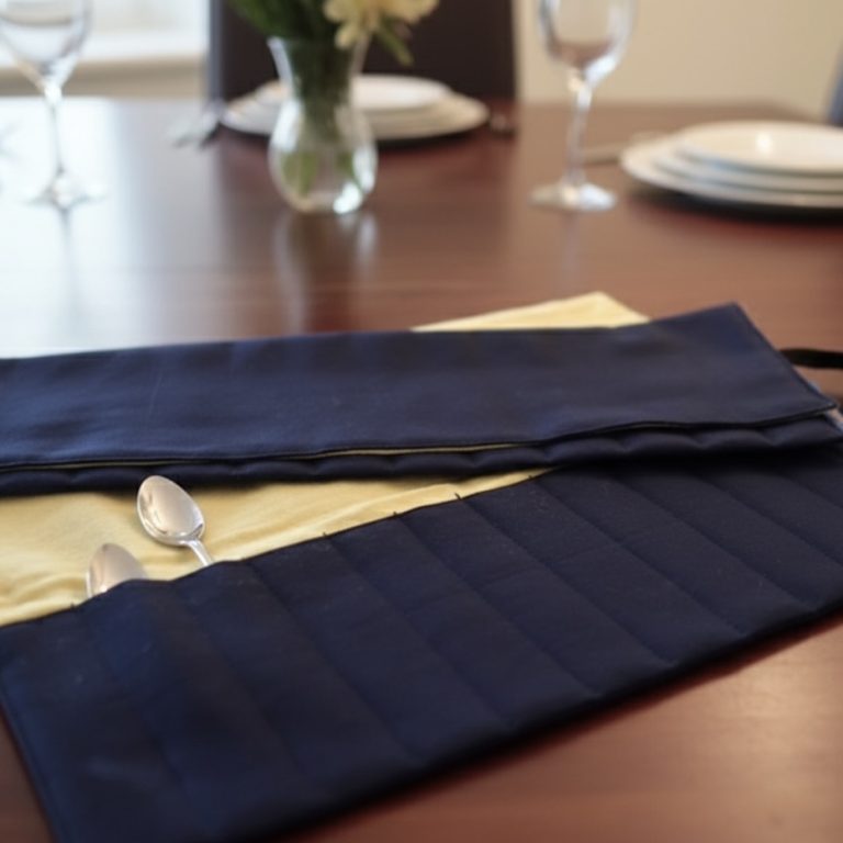 Bestekhoes tafelzilver klein donkerblauw Bellebien