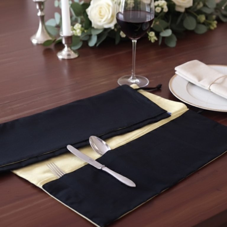 Bestekhoes zwart messen vorken lepels Bellebien