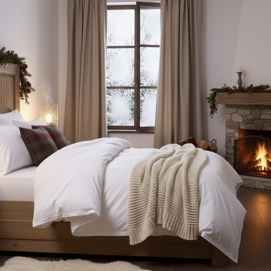 Dekbedhoes Morning Flanel wit 2persoons Bellebien