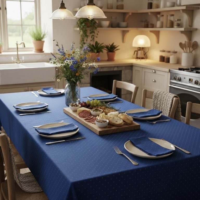 Frans tafelkleed Ramatuelle nachtblauw Bellebien