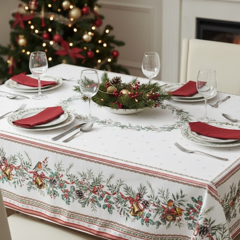 Kerst tafelkleed Joyeux Noël Bellebien