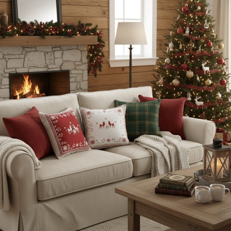 Kerst kussenhoes Vallées des Etoiles Bellebien