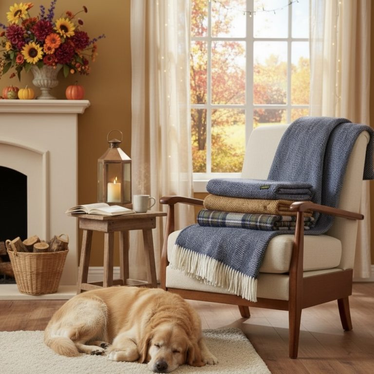 Plaids Engelse wollen sfeerfoto Bellebien