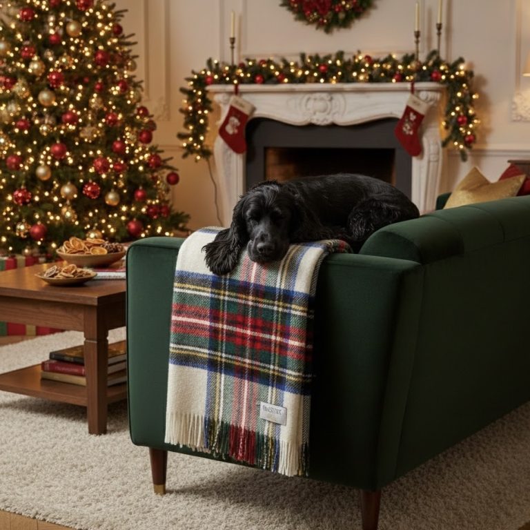 Plaid Tartan Dress Stewart Bellebien kerstsfeer hond