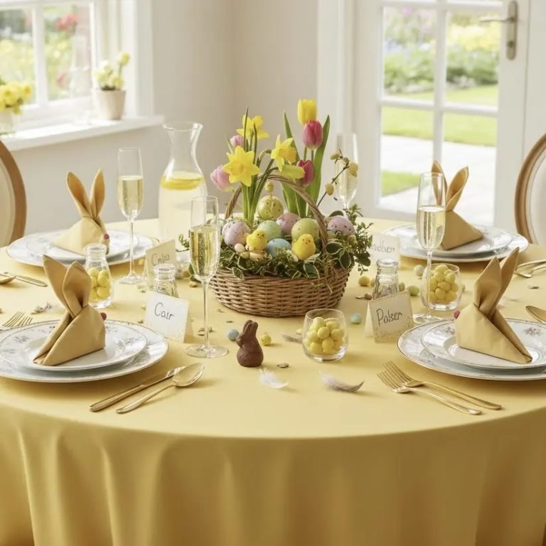 Geel tafelkleed