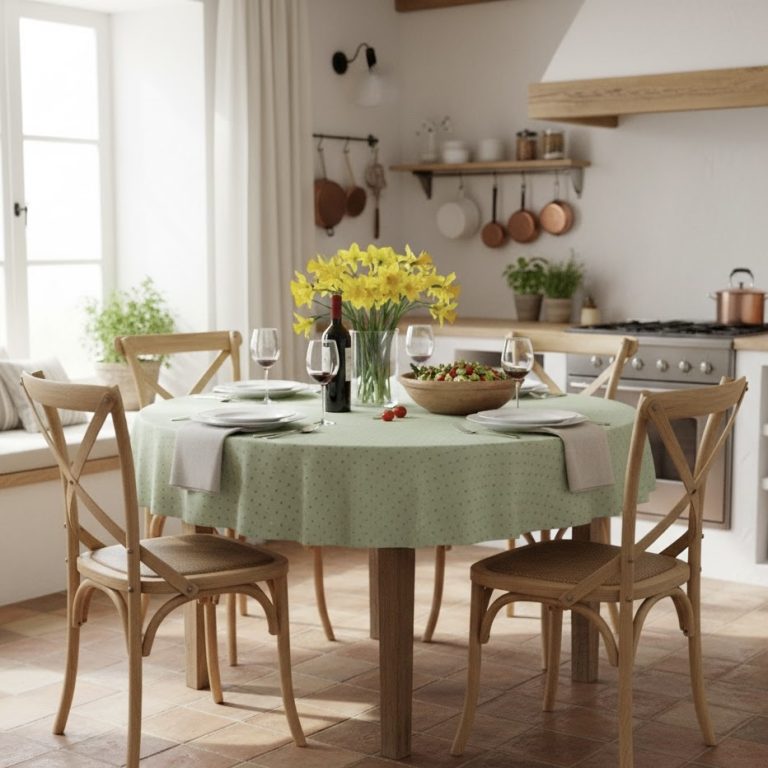 Rond tafelkleed tuin Frans Ramatuelle groen Bellebien lente