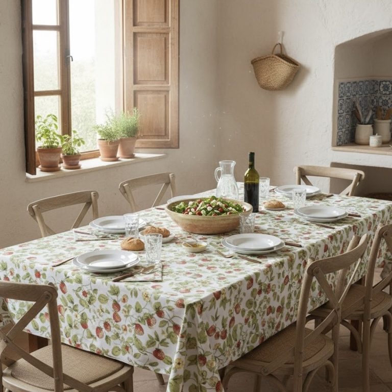 Tafelkleed Aardbeien Frans katoen Bellebien